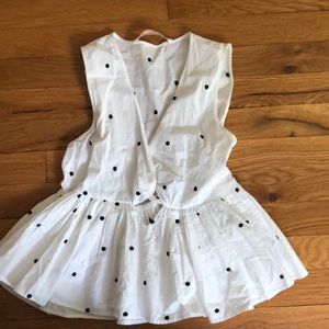 Zara Polka Dot Peplum Top